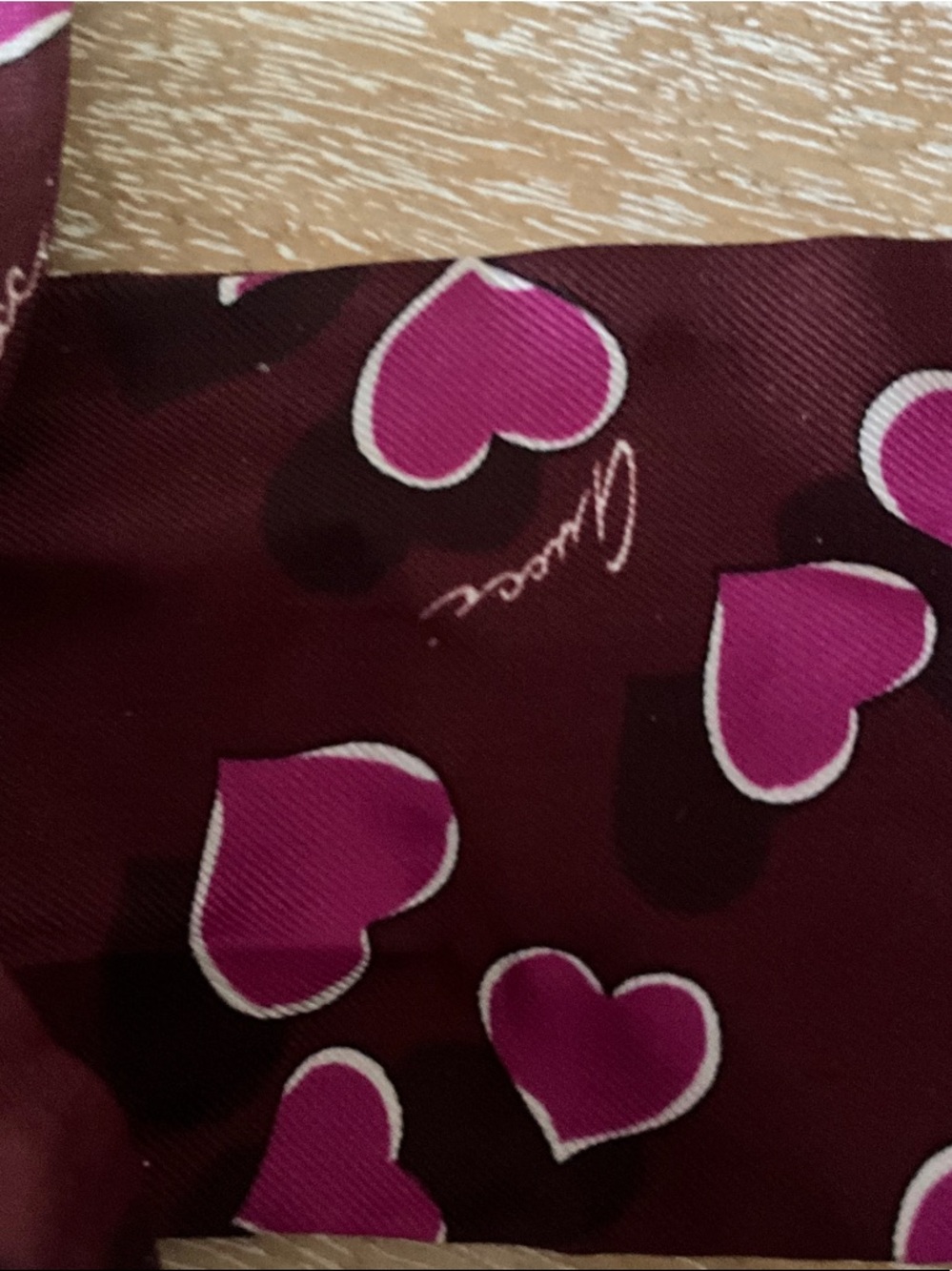 Gucci Burgundy and Pink Heart Wedge Sandals - Picture 3 of 9